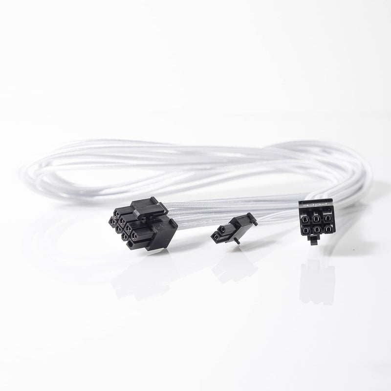 Certusfun PCIE Cable for Corsair, 65CM Male to Male 8 Pin to 6+2 Pin GPU Power Cable for Thermaltake, ARESGAME Modular Power Supply (25'') (3-Pack White 16AWG) - Image 5